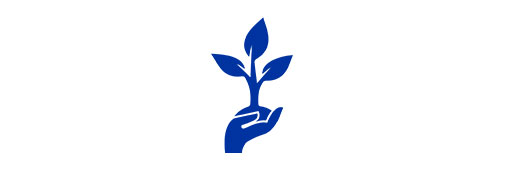 Hand holding plant icon
